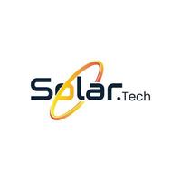 modèle de logo de technologie solaire vecteur