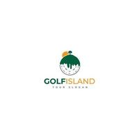 logo de l'île de golf vecteur