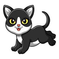 dessin animé mignon chat noir fumée vecteur