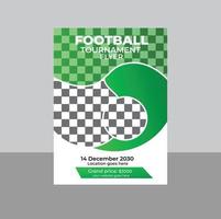 dépliant de compétition de tournoi de football sportif, modèle d'affiche de formation vecteur