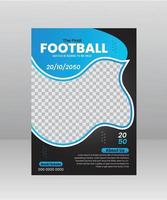 modèle d'affiche de sport de flyer de compétition de football final vecteur