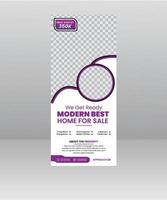 vente de maison roll up banner stand pour agence immobilière vecteur