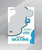 modèle d'affiche de flyer de sport de patinage vecteur