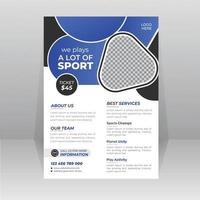 sport, dépliant de compétition de jeu, modèle d'affiche vecteur