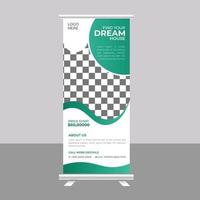 vente de maison roll up banner stand pour agence immobilière vecteur