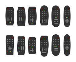 Télécommande ou icônes à distance TV vecteur