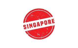 Timbre de Singapour en caoutchouc avec style grunge sur fond blanc vecteur