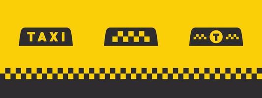 icônes de service de taxi. éléments de bannière de service de taxi. service 24h/24. icônes vectorielles vecteur