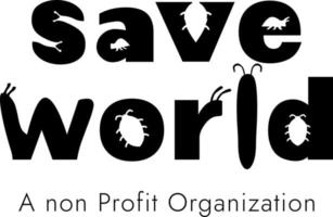 sauver la conception du logo du monde vecteur