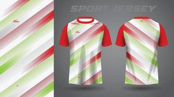 conception de maillot de sport chemise rouge vert vecteur