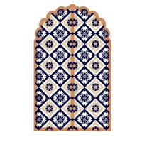 fenêtre ou porte de l'islam. cadre décoratif. dôme de la mosquée et lanternes. ensemble d'images vectorielles d'ornements géométriques orientaux avec grille, maille, cercles, silhouettes de fleurs. vecteur