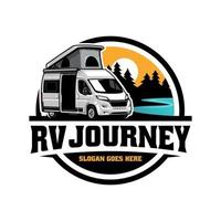 vecteur de logo d'illustration de voiture de camping-car rv