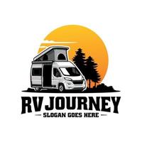 vecteur de logo d'illustration de voiture de camping-car rv