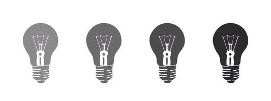 idée d'ampoule. ampoules dessinées à la main. notion d'illustration vectorielle vecteur