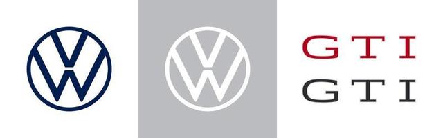 Volkswagen. volkswagen gti. logotype moderne. vecteur eps 10. Utilisation éditoriale uniquement. vinnitsie, ukraine. 10 janvier 2023