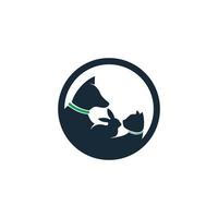 vecteur de logo silhouette moderne pour animaux de compagnie