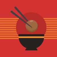 illustration vectorielle de cuisine traditionnelle japonaise vecteur