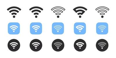 icônes sans fil et wifi. icônes de signal wifi. symbole internet sans fil. icônes vectorielles vecteur