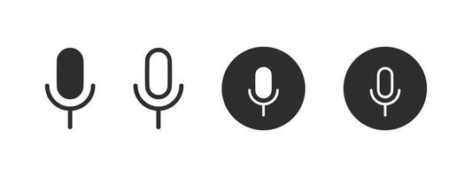 icônes de microphone. icône ou logo de microphone. micro baladodiffusion. icônes vectorielles vecteur