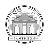 Dessin au trait vecteur de Damas Panthéon