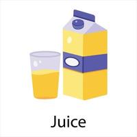 concepts de jus à la mode vecteur