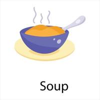 concepts de soupe à la mode vecteur