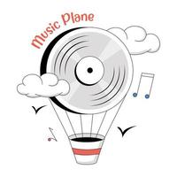 avion musical tendance vecteur