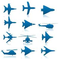 collection d'icônes sur un avion à thème. une illustration vectorielle vecteur