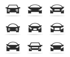 collection de silhouettes de voitures. une illustration vectorielle vecteur