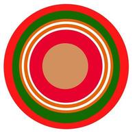 image vectorielle de forme de cercle. vecteur de fermeture vif. vecteur de plaque. cercle multicolore rond design r
