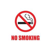 vecteur de signe d'interdiction de fumer