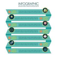 présentation de l'infographie du modèle d'étape de ruban vecteur