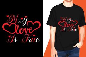 conception de t-shirt prêt à imprimer pour la saint-valentin vecteur