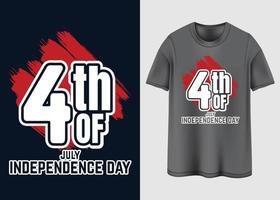 conception de t-shirt joyeux jour de l'indépendance vecteur