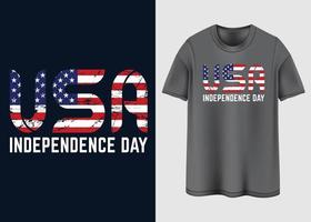 conception de t-shirt joyeux jour de l'indépendance vecteur