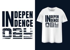 conception de t-shirt joyeux jour de l'indépendance vecteur