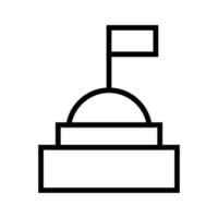 ligne d'icône de gouvernement isolée sur fond blanc. icône noire plate mince sur le style de contour moderne. symbole linéaire et trait modifiable. illustration vectorielle de trait parfait simple et pixel vecteur