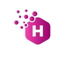 logo de la lettre h pour le symbole de la technologie vecteur