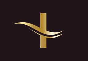 lettre i logo concept de luxe vecteur