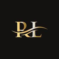 logo lié à la lettre rl pour l'identité de l'entreprise et de l'entreprise. modèle vectoriel de lettre initiale rl logo