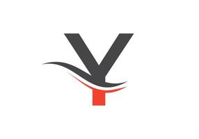 création de logo monogramme y pour l'identité de l'entreprise et de l'entreprise vecteur