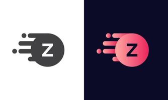 modèle de conception de logo de technologie lettre z. symbole de logotype moderne vecteur
