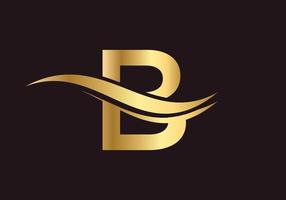 lettre b logo concept de luxe vecteur