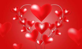 le fond du thème du coeur peut être utilisé pour la saint valentin et des thèmes similaires vecteur