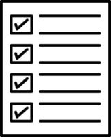 icône de vecteur de liste de contrôle