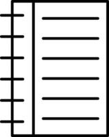 icône de vecteur de cahier