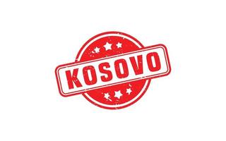 Caoutchouc de timbre kosovo avec style grunge sur fond blanc vecteur