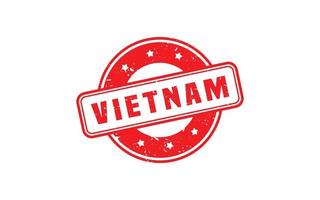 Caoutchouc timbre vietnam avec style grunge sur fond blanc vecteur