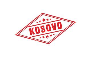 Caoutchouc de timbre kosovo avec style grunge sur fond blanc vecteur