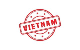 Caoutchouc timbre vietnam avec style grunge sur fond blanc vecteur